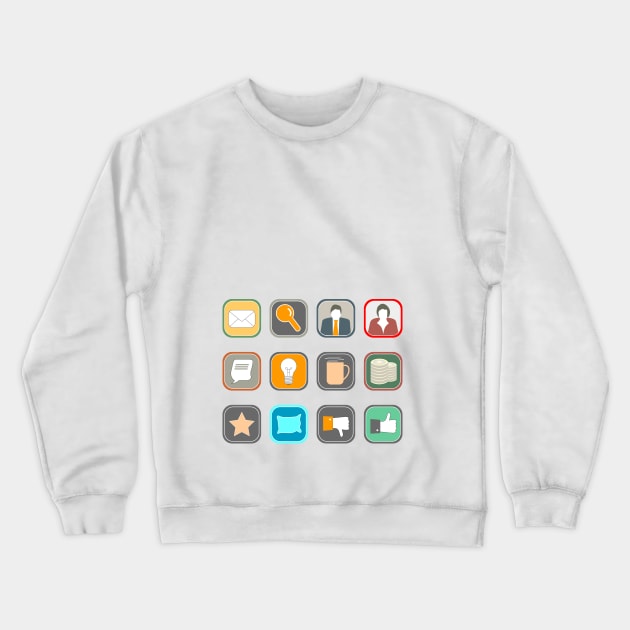 phone icon Crewneck Sweatshirt by dorletin